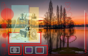 「Phone Crying」というタイトルのデジタルアーツ Marc Bulyssによって, オリジナルのアートワーク, 2Dデジタルワーク
