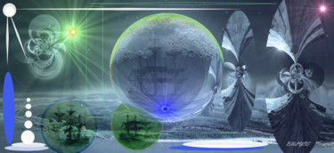 Digital Arts titled "Space Pirates" by Marc Bulyss, Original Artwork, Digital Painting