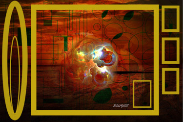 Digital Arts titled "Suspendet Atom" by Marc Bulyss, Original Artwork, Digital Painting