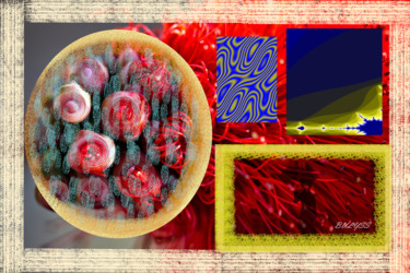 Цифровое искусство под названием "Red Rain" - Marc Bulyss, Подлинное произведение искусства, Цифровая живопись