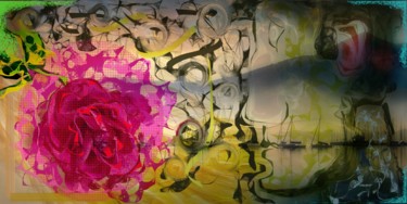 Digitale Kunst getiteld "Sea Rose" door Marc Bulyss, Origineel Kunstwerk, Digitaal Schilderwerk