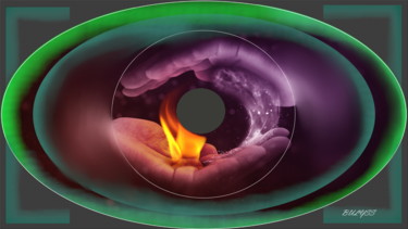 Digitale Kunst mit dem Titel "The Eye is  watchin…" von Marc Bulyss, Original-Kunstwerk, Digitale Malerei