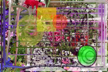 Arts numériques intitulée "Cagedis Flowers" par Marc Bulyss, Œuvre d'art originale, Peinture numérique