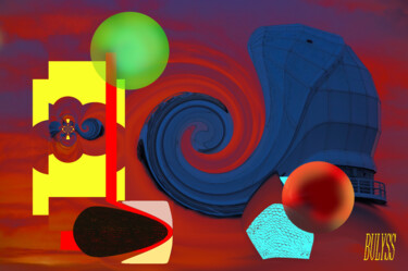 Grafika cyfrowa / sztuka generowana cyfrowo zatytułowany „Telescopphonia” autorstwa Marc Bulyss, Oryginalna praca, Malarstwo…