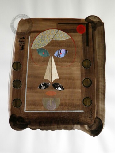 Κολάζ με τίτλο "The Wood Man" από Marc Bulyss, Αυθεντικά έργα τέχνης, Μελάνι