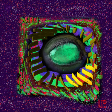 Digital Arts με τίτλο "Vourazie eye" από Marc Bulyss, Αυθεντικά έργα τέχνης, Ψηφιακή ζωγραφική