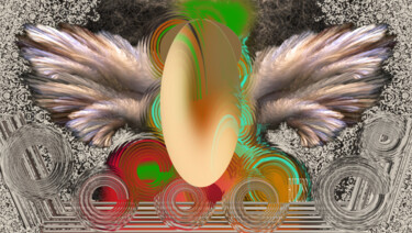 Digitale Kunst getiteld "Wings of Icarus" door Marc Bulyss, Origineel Kunstwerk, Digitaal Schilderwerk
