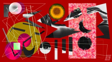 Digital Arts titled "Red Fever N°2" by Marc Bulyss, Original Artwork, Digital Painting