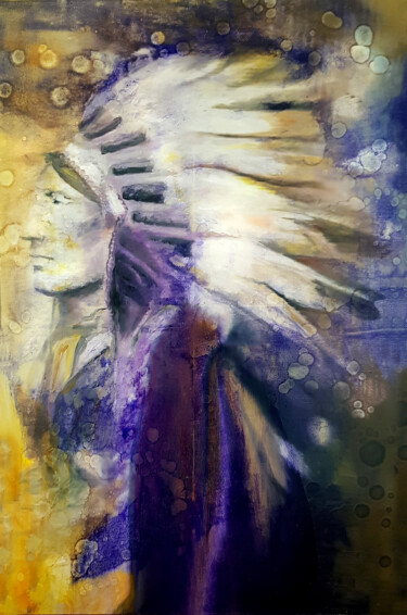 Ζωγραφική με τίτλο "Eagle" από Marc Carniel, Αυθεντικά έργα τέχνης, Λάδι