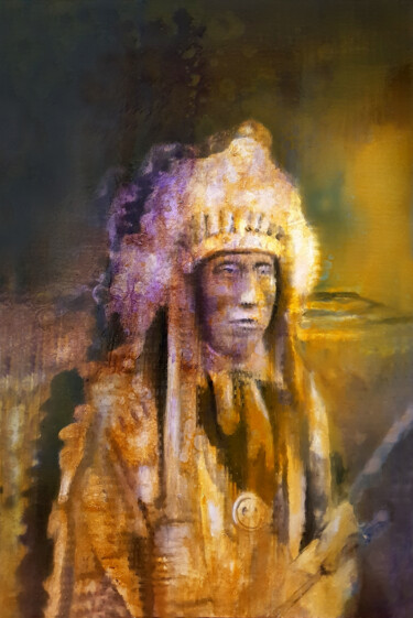 Schilderij getiteld "Red cloud" door Marc Carniel, Origineel Kunstwerk, Olie