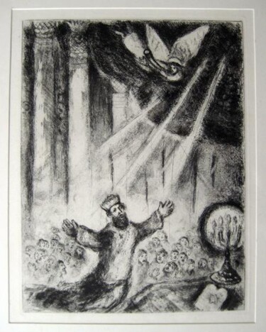 Obrazy i ryciny zatytułowany „Solomon Praying in…” autorstwa Marc Chagall, Oryginalna praca, Akwaforta