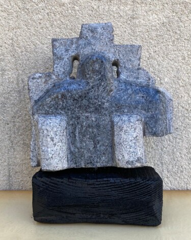 Skulptur mit dem Titel "Paoz" von Marc Chauvin, Original-Kunstwerk, Stein