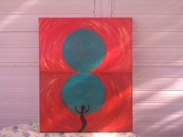 Painting titled "symbiose.jpg" by Marc Lev, Original Artwork, Oil