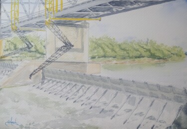 "Ponte do Fandango 2…" başlıklı Tablo Marçal Francisco Bacchin Fernandes tarafından, Orijinal sanat, Suluboya