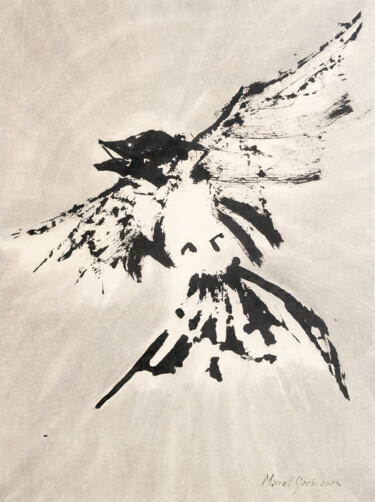 Dibujo titulada "Fly" por Marcel Garbi, Obra de arte original, Tinta