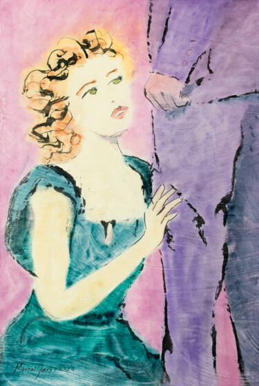 Schilderij getiteld "When I'm bad I'm be…" door Marcel Garbi, Origineel Kunstwerk, Aquarel