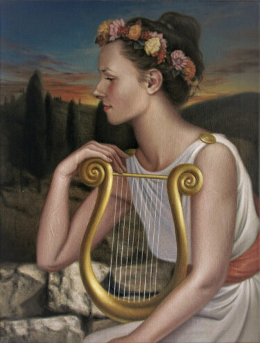 Painting titled "Terpsichore" by Marcel Heinze, Original Artwork, Oil