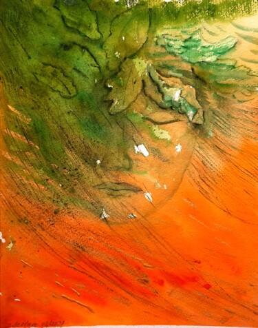 绘画 标题为“Forêt endormie” 由Marcela Denghel, 原创艺术品, 水彩