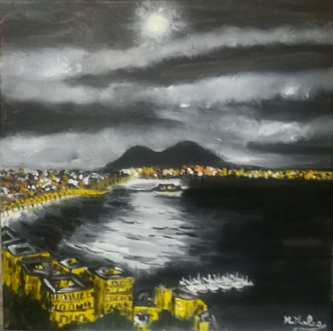 Pintura titulada "Titolo :Golfo con l…" por Marcella Molea, Obra de arte original, Oleo