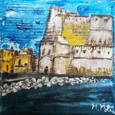 Pintura intitulada "Titolo :castel dell…" por Marcella Molea, Obras de arte originais, Óleo