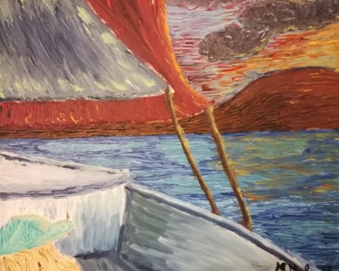 Pittura intitolato "IO DAL MARE" da Marcella Molea, Opera d'arte originale, Acrilico