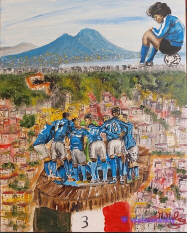 "Dallo stadio Marado…" başlıklı Tablo Marcella Molea tarafından, Orijinal sanat, Petrol
