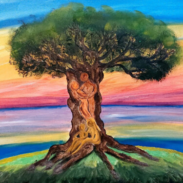 Pintura intitulada "L' albero della vit…" por Marcella Molea, Obras de arte originais, Óleo