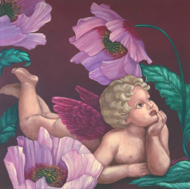 Painting titled "Cherub 3" by Marcello Carrozzini, Original Artwork, Acrylic