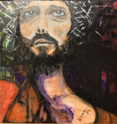 Schilderij getiteld "Christ Passion" door Marcia Bunn, Origineel Kunstwerk, Acryl