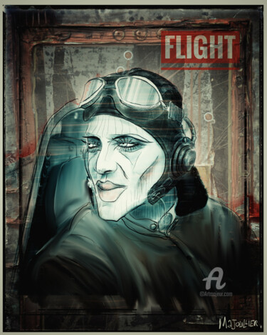 Arte digitale intitolato "Série "Flight"" da Marc Majoullier, Opera d'arte originale, Pittura digitale