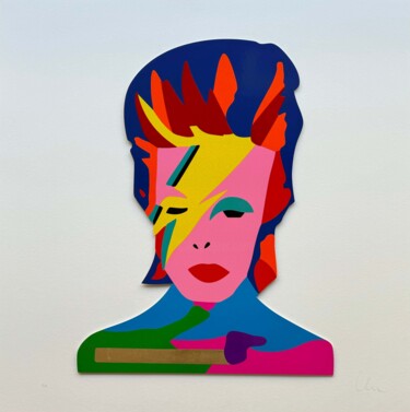 Prenten & gravures getiteld "GLAM-ROCK" door Marco Lodola, Origineel Kunstwerk, Zeefdruk