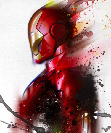 Arte digitale intitolato "ironman" da Marco Scali, Opera d'arte originale, Pittura digitale