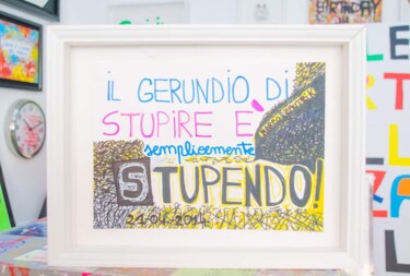 Tekening getiteld "Il gerundio di stup…" door Marco Zautzik, Origineel Kunstwerk, Marker