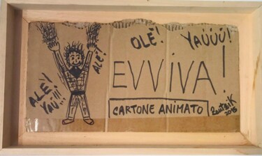 Σχέδιο με τίτλο "Cartoni animati" από Marco Zautzik, Αυθεντικά έργα τέχνης, Μαρκαδόρος
