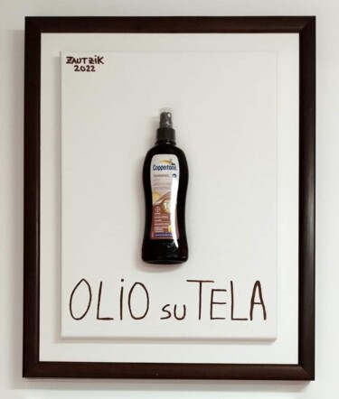 拼贴 标题为“Olio su tela (Brown)” 由Marco Zautzik, 原创艺术品, 标记
