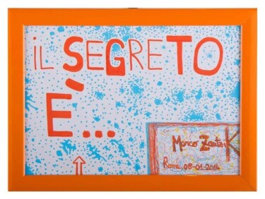 Σχέδιο με τίτλο "Il segreto e'..." από Marco Zautzik, Αυθεντικά έργα τέχνης, Μαρκαδόρος