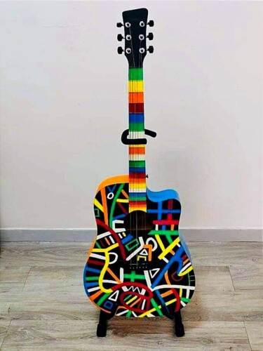 Malerei mit dem Titel "Chitarra Oltre Quel…" von Marco Zautzik, Original-Kunstwerk, Acryl