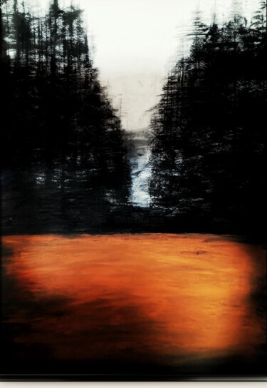 Картина под названием "A floresta" - Marcos Bastos, Подлинное произведение искусства, Масло