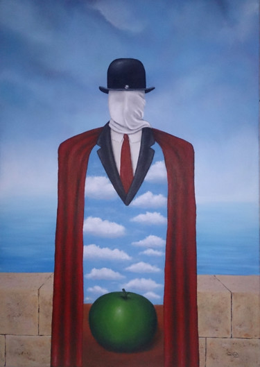 Pintura titulada "Ceci n'est pas Magr…" por Marco Santos, Obra de arte original, Acrílico Montado en Bastidor de camilla de…