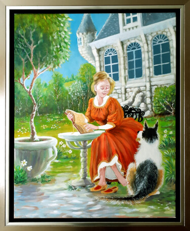 Peinture intitulée "Lecturing Charlie" par Marcel Ramet, Œuvre d'art originale, Acrylique