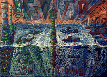 제목이 "Bitwa morska colory…"인 미술작품 Marek Izydorczyk로, 원작, 기름