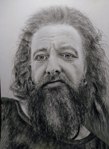 Rysunek zatytułowany „Self Portrait” autorstwa Marek Spetel, Oryginalna praca, Ołówek Zamontowany na Pleksiglas
