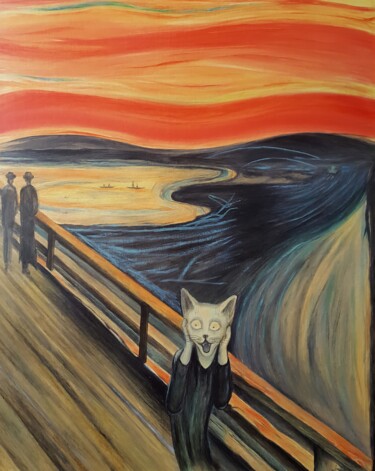 Painting titled "Scream" by Maretta Elsalieva, Original Artwork, Oil