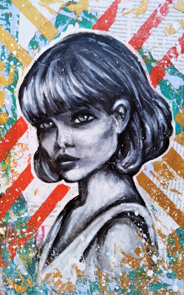绘画 标题为“Cute Girl” 由Maretta Elsalieva, 原创艺术品, 丙烯