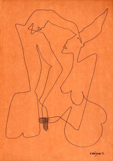 Desenho intitulada "erotyk 3" por Margalit (Malgorzata Krasucka), Obras de arte originais