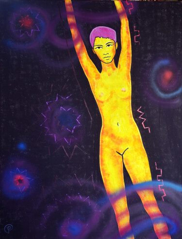 Pittura intitolato "Nude 0004 Transitio…" da Margarita Felis, Opera d'arte originale, Acrilico