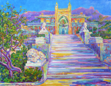 Painting titled "Palace in morning" by Margarita Felis, Original Artwork, Oil