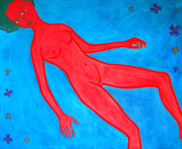 Painting titled "Nude1_2019" by Margarita Felis, Original Artwork, Acrylic