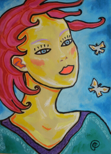 "Girl with butterfli…" başlıklı Tablo Margarita Felis tarafından, Orijinal sanat, Akrilik
