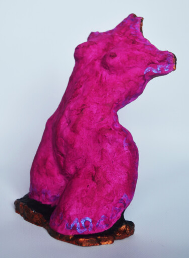 Sculpture intitulée "Crimson torso" par Margarita Felis, Œuvre d'art originale, Argile